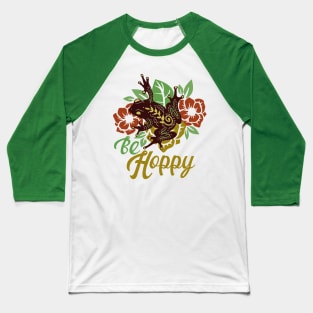 Frog Aesthetic Folk Art of Frog Loving Cute Frog Design Toad Baseball T-Shirt